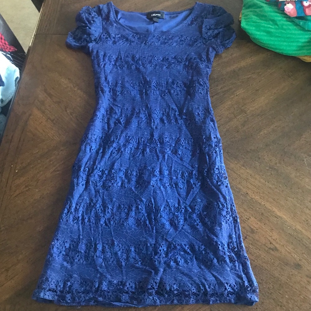 Blue lace dress